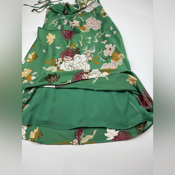 Zara Floral Midi Satin Slip Dress Fairy Bloomcore Blogger Glam Size M - Picture 5 of 12